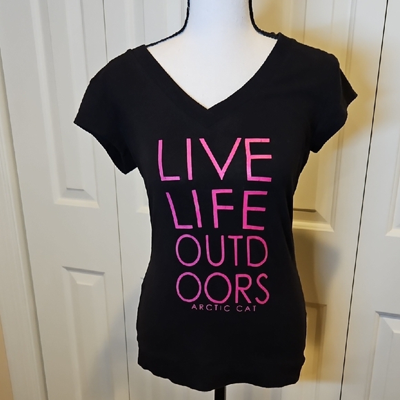 ARCTIC CAT TSHIRT SHIRT LIVE LIFE OUTDOORS M ARCTICWEAR Snowmobile Snow - Picture 1 of 8